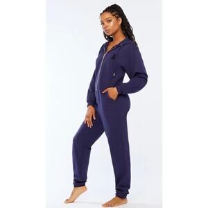 Savage X Fenty Forever Savage Hooded Onesie in Navy Blue. Size M.